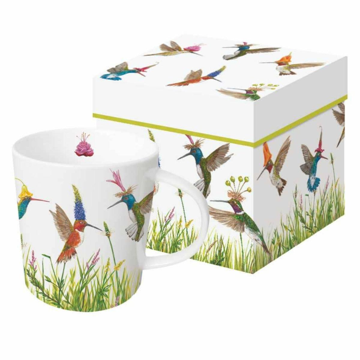 meadow buzz mug in a gift box by vicki sawyer, olive and basket, paperproducts