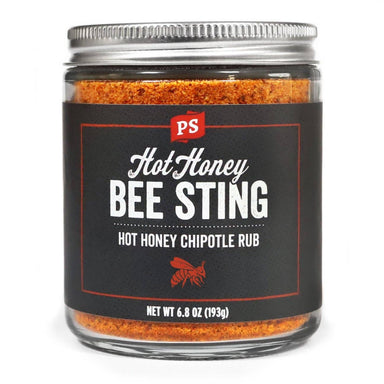 Bee Sting Hot Honey Chipotle BBQ Rub- Perfect for the foodie or master griller, ps seasoning, olive and basket