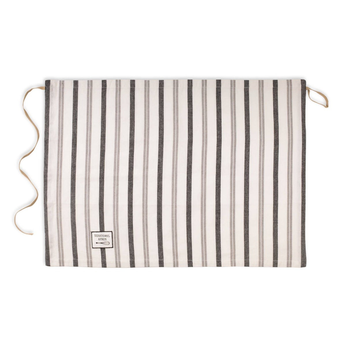 Dishtowel Apron- Gray & Black Kitchen Stripe