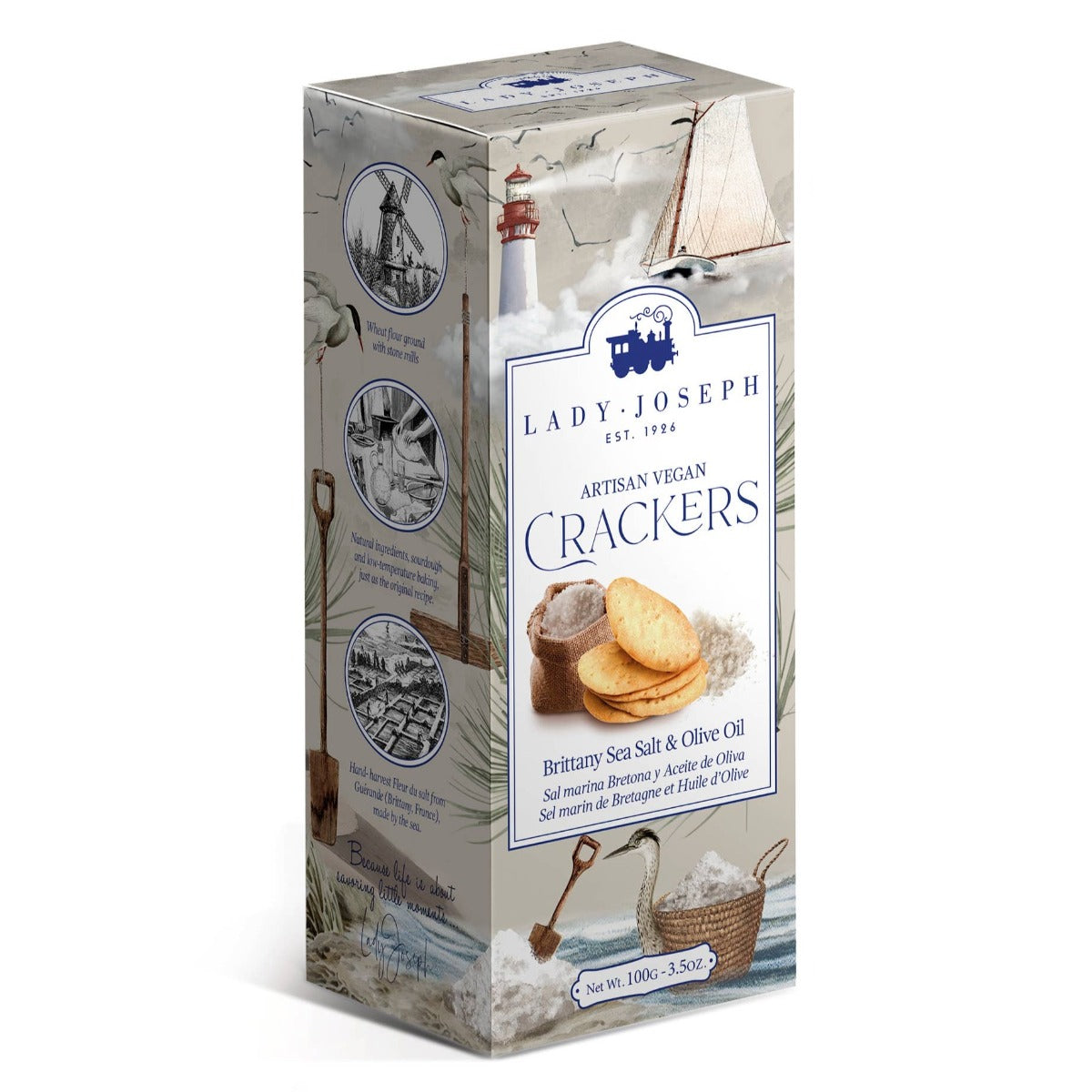 brittany sea salt and olive oil crackers. Artisan Crafted Brittany Sea Salt and Olive Oil Crackers- Vegan, Handcrafted in Spain