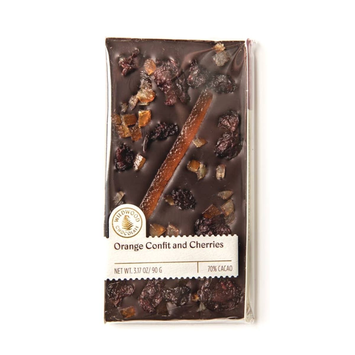 Orange Confit and Cherries Chocolate Bar