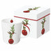 franklin mug in gift box, hummingbird holding a christmas bulb