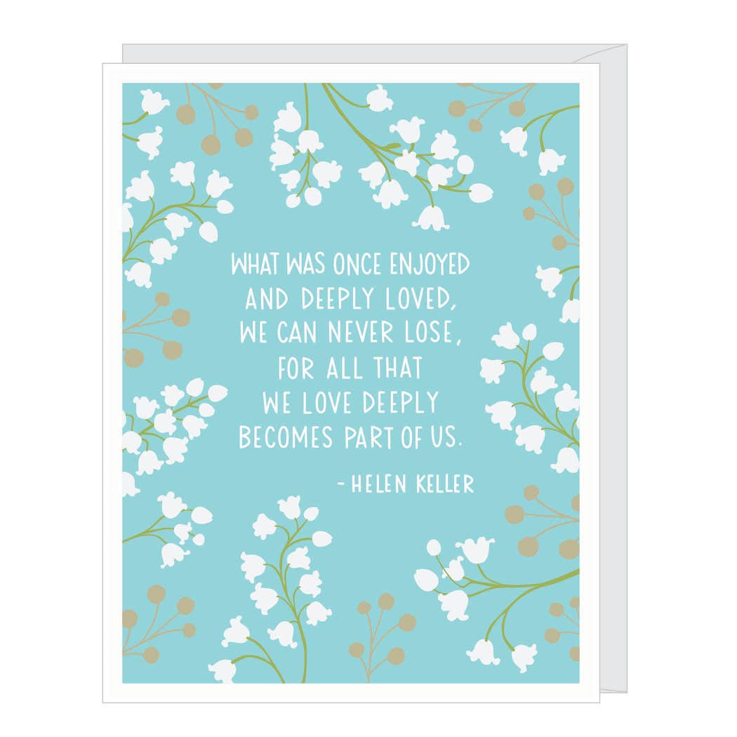 Helen Keller Quote Sympathy/Support Card