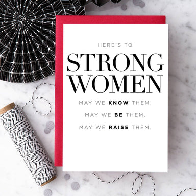 Strong women greeting card