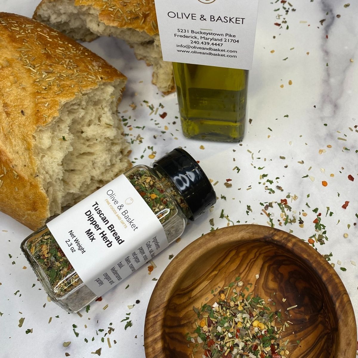 Olive and Basket Bread dipper gift box