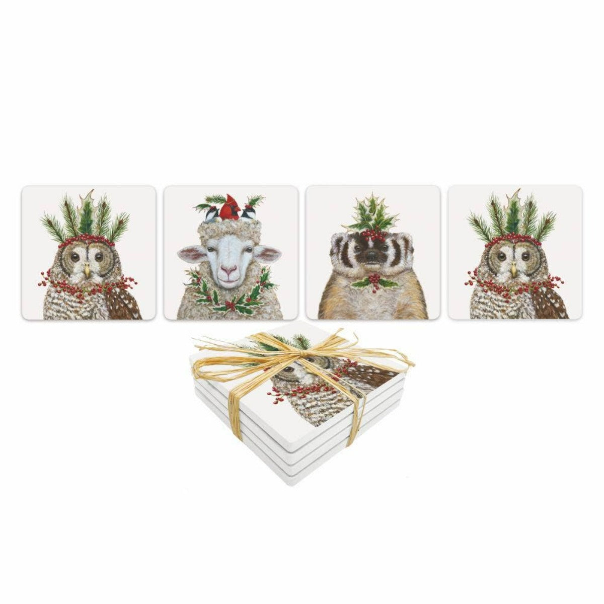 Christmas Parade Stone Coaster Set- Great holiday gift