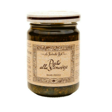 pesto alla genovese, olive and basket, made in italy