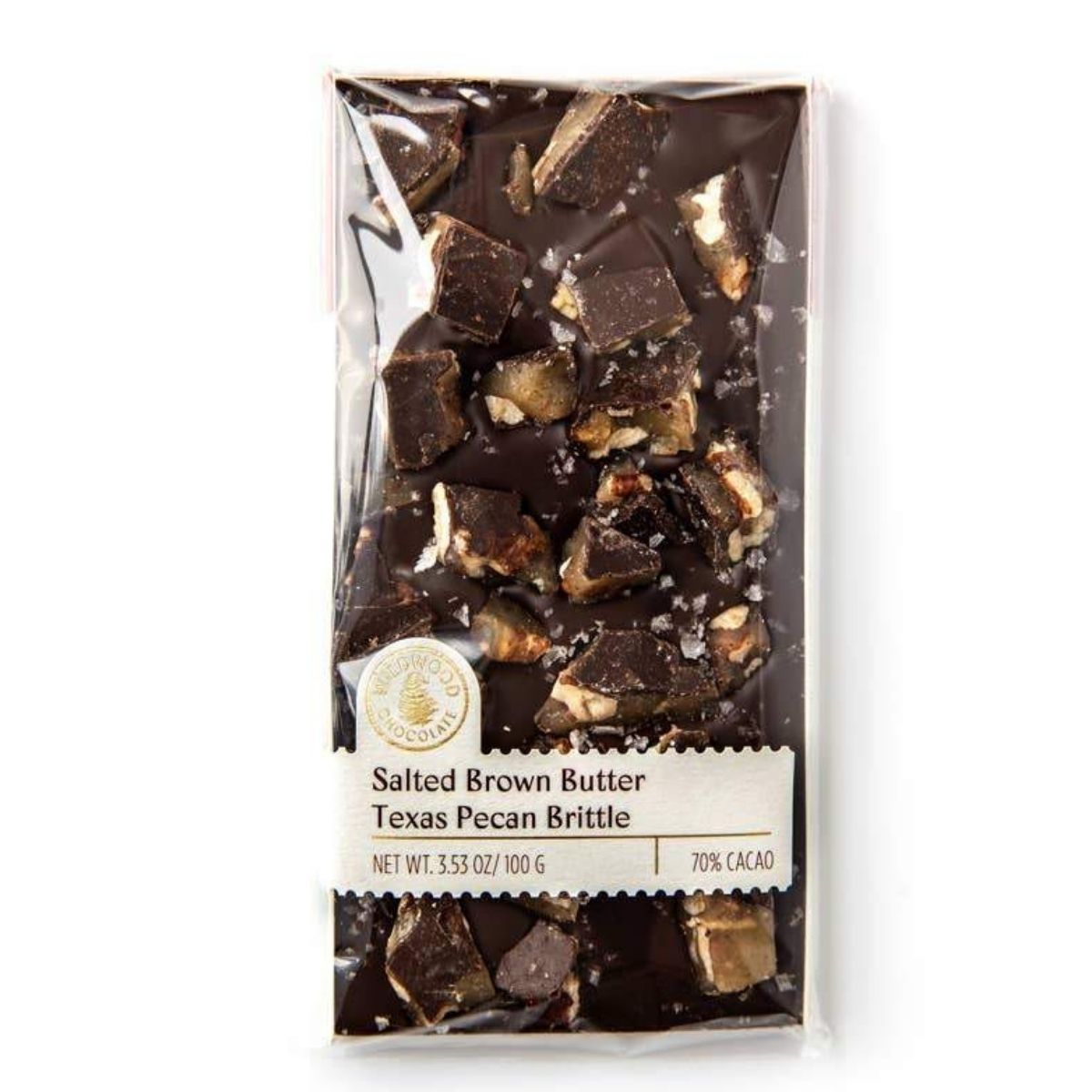 Salted Brown Butter Texas Pecan Brittle Chocolate Bar- Handcrafted